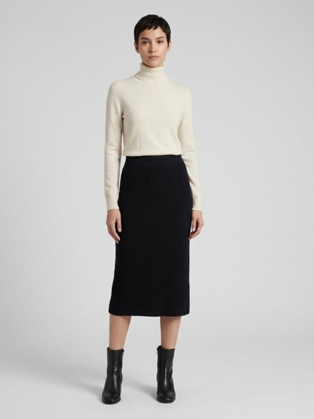 COS Wool Knit Midi Skirt